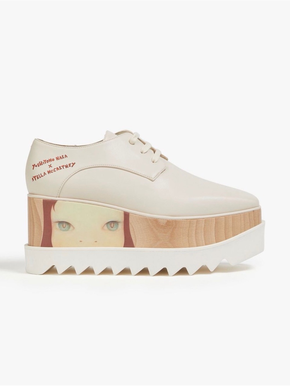 Stella McCartney x Yoshimoto Nara Elyse printed platform brogues size 39